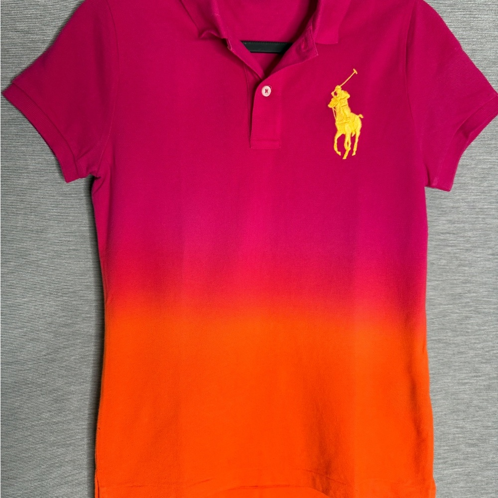 Polo by Ralph Lauren Kids Pink and Orange Gradient Polo Shirt